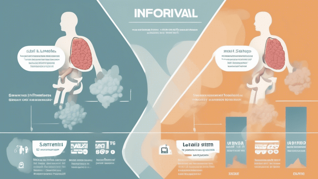 Detailed infographic comparing survival statistics of limited-stage small cell lung cancer patients treated with Imfinzi versus standard treatment, presented on a medical conference backdrop.